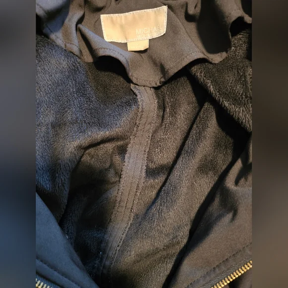 Michael Kors Black Water Resistant Jacket with Gold Accents - Picture 3 of 4